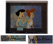 Hanna & Barbera Signed Original Hand-Painted Production Cel for The Flintstones